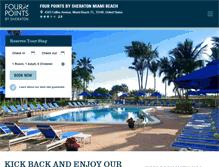 Tablet Screenshot of fourpointsmiamibeach.com